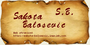 Šakota Balošević vizit kartica